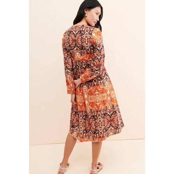 **SOLD** agua Bendita for Anthropologie Elaina Midi Dress (1X) - Picture 8 of 11